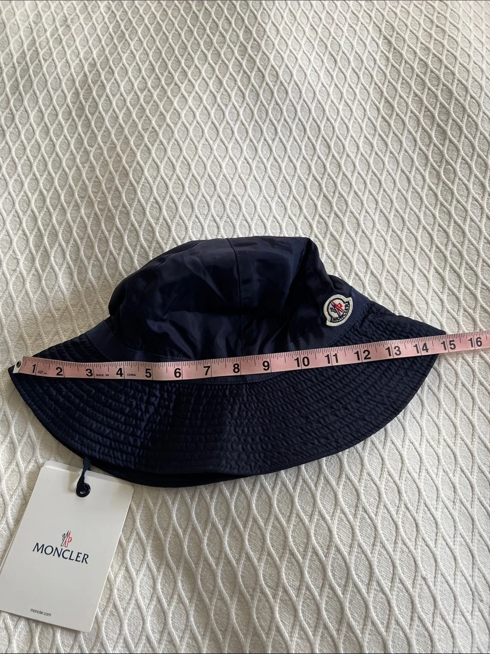 Moncler Navy Quilted Brim Sun Hat